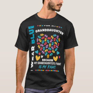 Camiseta Em abril eu uso azul para o autismo da minha neta