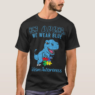 Camiseta Em abril usamos azul Mês de conscientização do Aut