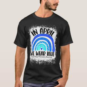 Camiseta Em Abril Usamos Azul Mês de Conscientização do Aut
