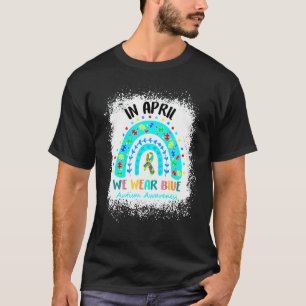 Camiseta Em Abril Usamos Azul Mês de Conscientização do Aut