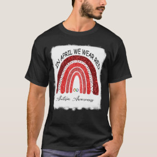 Camiseta Em abril usamos fita vermelha da conscientização d