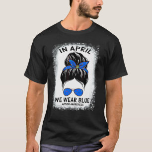Camiseta Em Abril Usamos Laço Azul Professora Autismo Despe