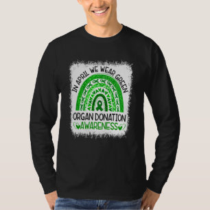 Camiseta Em Abril Usamos Verde Conscientização da Doação de