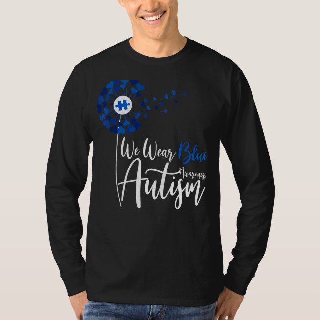 Camiseta Em abril, Vestimos a consciência do Autismo Azul M (Frente)