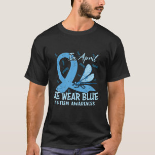 Camiseta Em abril, Vestimos a consciência do Autismo Azul R