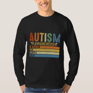 Camiseta Em Abril, Vestimos Azul Para Autismo De Consciênci