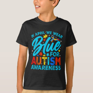 Camiseta Em Abril, Vestimos Azul Para Sensibilização Do Aut