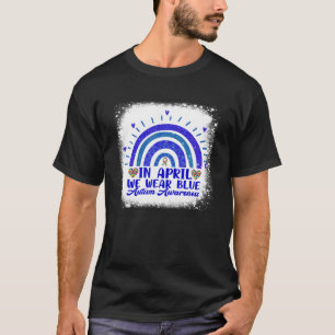 Camiseta Em abril Vestimos Blue Autism Awarness Quebra-cabe