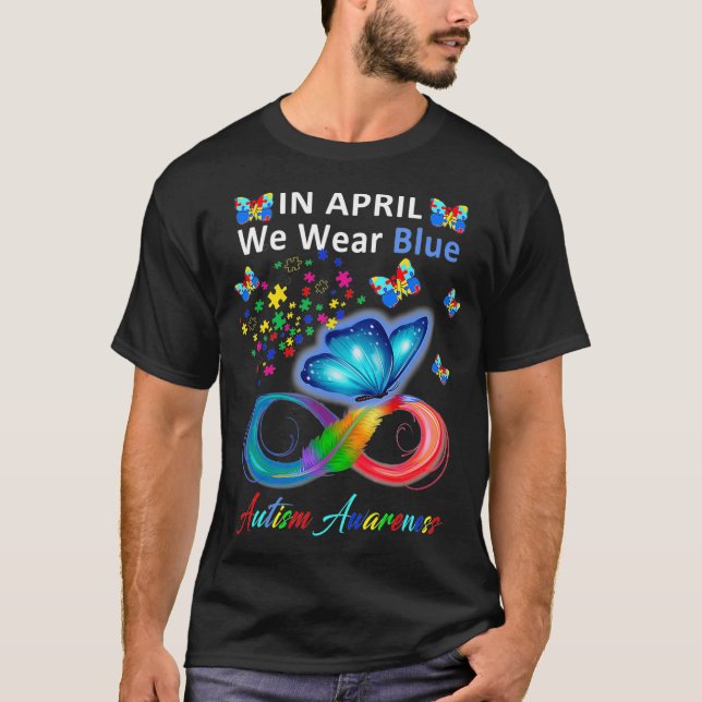 Camiseta Em abril, Vestimos o Autismo Azul (Frente)