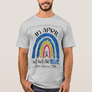 Camiseta Em abril vestimos o azul, mês de conscientizaçã