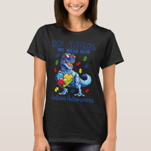 Camiseta Em abril, Vestimos o Blue Autismo Sensibilizar Din