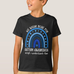 Camiseta Em abril, Vestimos o conceito azul Compreender Aut