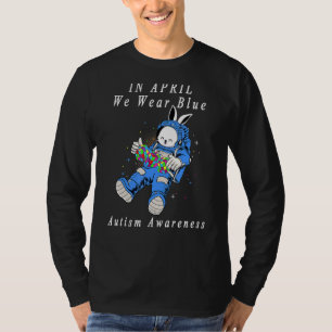 Camiseta Em abril, Vestimos o Quebra-cabeça espacial coelho
