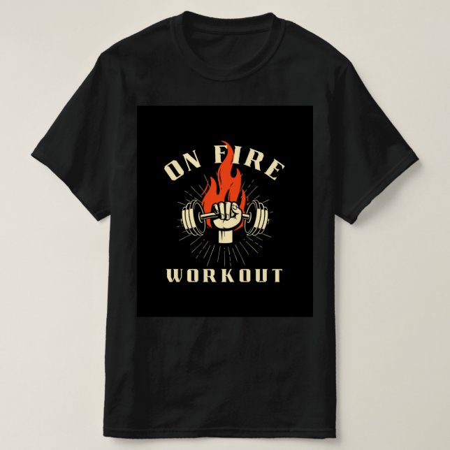 Camiseta Em Ação de Fogo (Frente do Design)