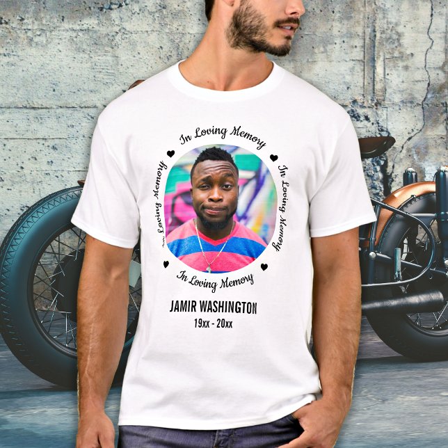 Camiseta Em Adorando Memória Personalizada Foto Memorial Ri (Criador carregado)