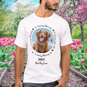 Camiseta Em Adorável Memória Pet Perde Foto Pet Memorial T-