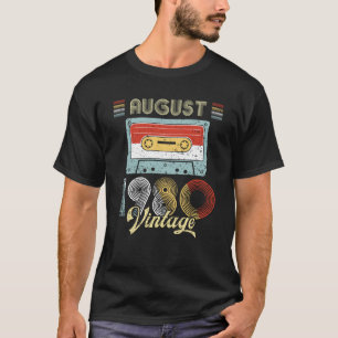 Camiseta Em agosto de 1980 cassete de banda magnética do