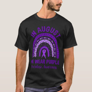 Camiseta Em Agosto Usamos Roxo Conscientização Sobre Overdo