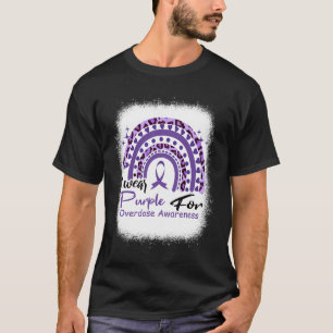 Camiseta Em agosto vestimos Awarenes roxos de Sobredosagem