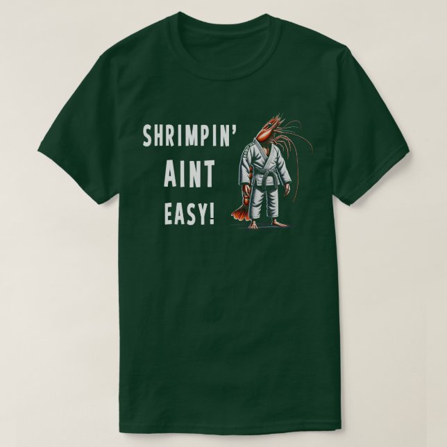 Camiseta Em Aint easy Funny Jiu Jitsu (Frente do Design)