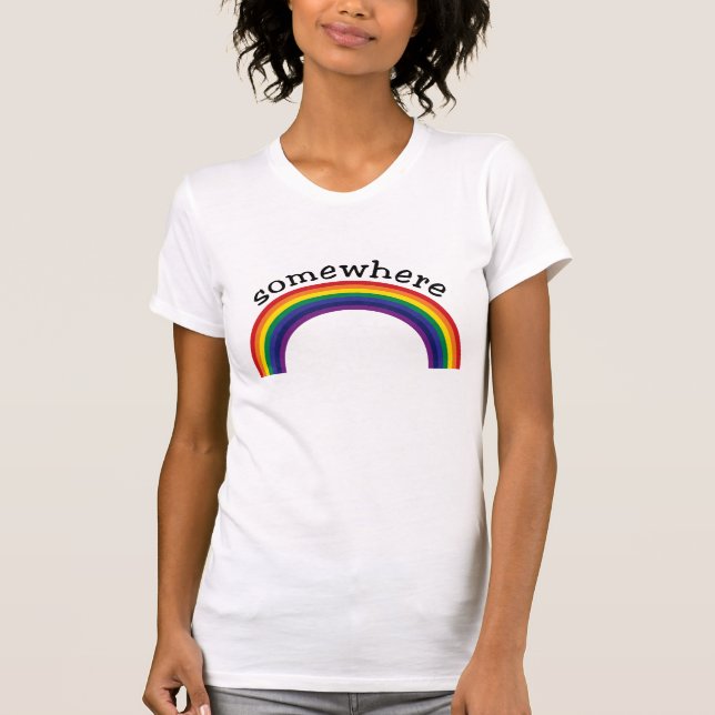 Camiseta Em algum lugar sobre o arco-íris 2 (Frente)