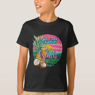 Camiseta Em Algum Lugar, Um Verão De Praia Engraçado De Aba