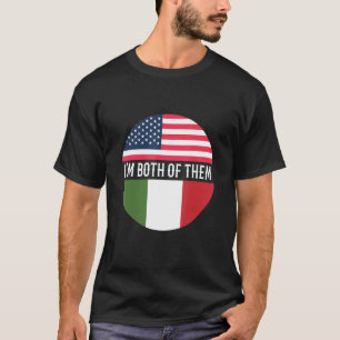 Camiseta Em Ambos Orgulhosos por ser Bandeira Ítalo America