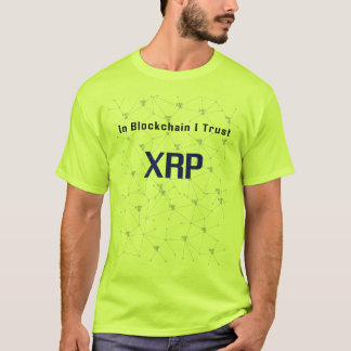 Camiseta Em Blockchain eu confio a ondinha de XRP