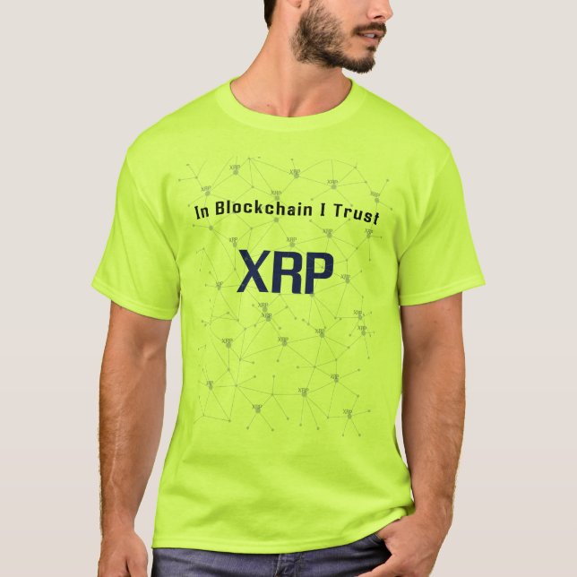 Camiseta Em Blockchain eu confio a ondinha de XRP (Frente)