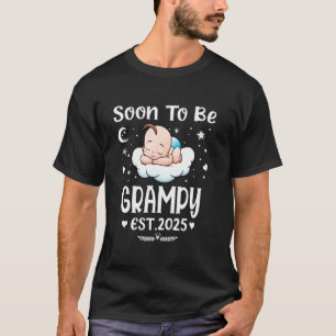 Camiseta Em Breve Avô EST. 2025 Dia dos Pais Fofo Ouça