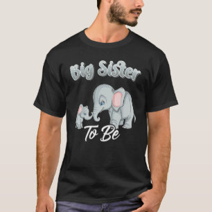 Camiseta Em Breve Grande Irmã Ser Elefante Chá de fraldas G