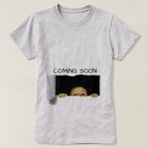 Camiseta Em Breve, personalização do bebê Peek-A-Boo