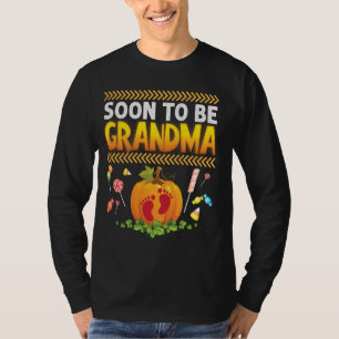 Camiseta Em Breve Ser A Avó Pequena Pegada De Calçado Bomba
