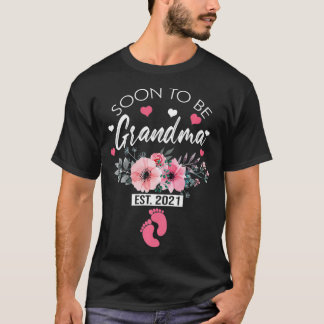 Camiseta Em Breve Ser Avó No Est De 2021 Anúncio De Gravide