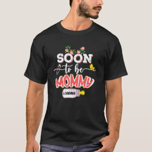 Camiseta Em Breve Ser Mamãe 2022 Dia de as mães Primeira Ve