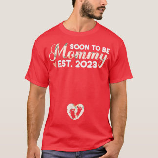 Camiseta Em Breve Ser Mamãe Mãe Anúncio De Gravidez 2023