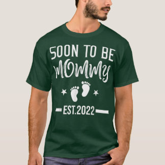 Camiseta Em Breve Ser Mamãe Mãe Engraçado Anúncio De Gravid