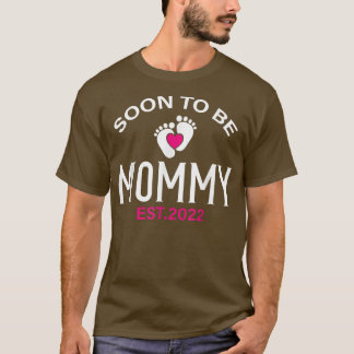 Camiseta Em Breve Ser Mamãe Mãe Engraçado Anúncio De Gravid