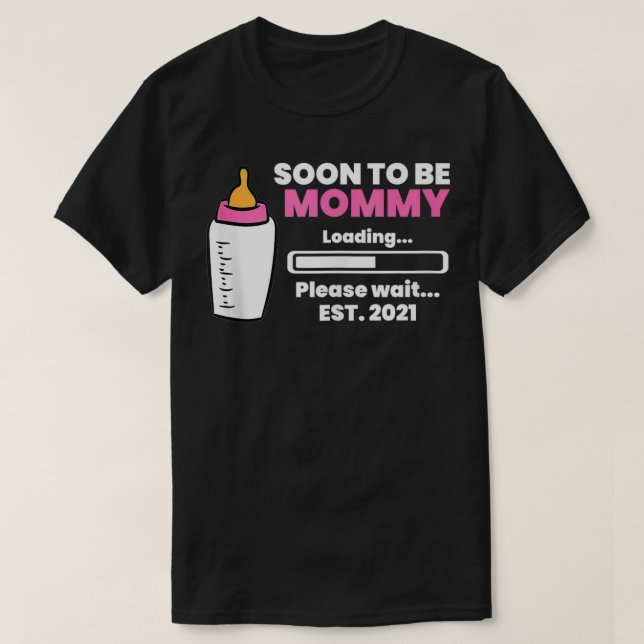Camiseta Em Breve Ser Mamãe No Final De 2021 Mamãe De Gravi (Frente do Design)