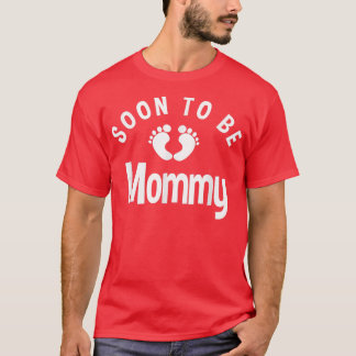Camiseta Em Breve Ser Mamãe Nova Revelação Da Gravidez Mãe