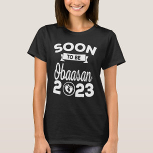 Camiseta Em Breve Ser Obaasan Est 2023 Nova Avó Mães Da
