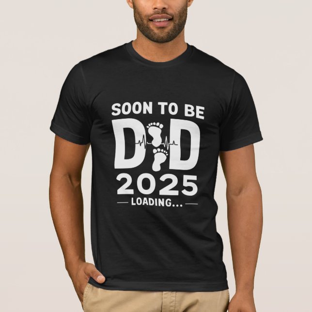 Camiseta Em Breve, Ser Pai Novo papai Do Pês De 2025 (Frente)