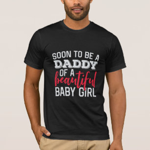 Camiseta Em Breve Ser Uma Garota Pai Esperando Que O Pai De