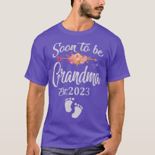Camiseta Em breve será a vovó 2023 Dia de as mães para nova