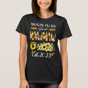 Camiseta Em breve será Excelente Mawmaw 2023 Da Mãe de Gira