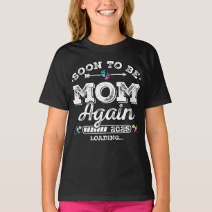 Camiseta Em breve será mãe de novo 2025 carregando garota
