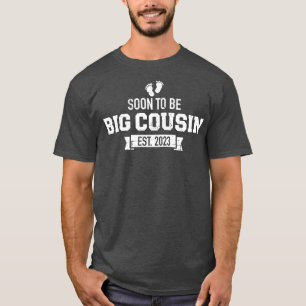Camiseta Em breve será primo 2023 para a gestação anuncicem