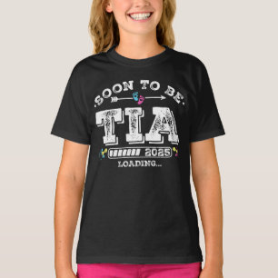 Camiseta Em breve será Tia 2025 Loading Girl