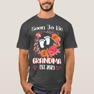 Camiseta Em breve será vovó 2023 Dia de as mães pela primei