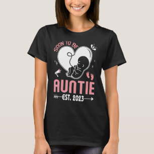 Camiseta Em Breve, Tia 2023, Baby Reveal, Mamãe Gravidez